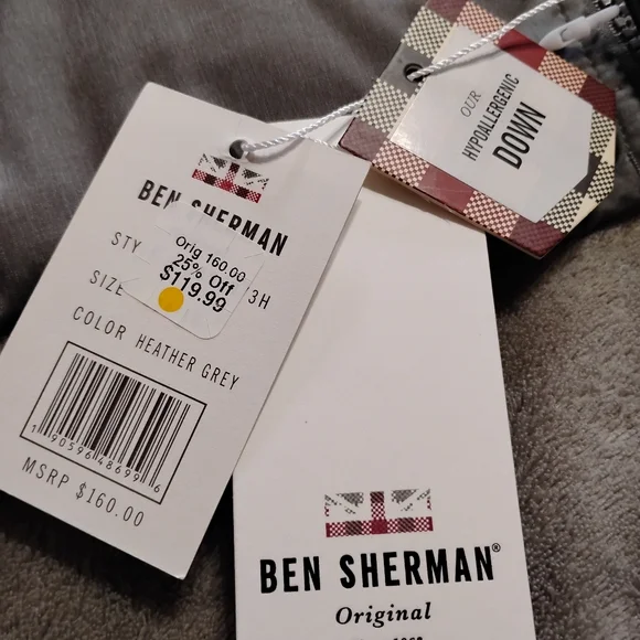 NEW! Boys 14/16 Ben Sherman Gray Down Fill Puffer Winter Coat Parka Jacket NWT - Picture 5 of 16